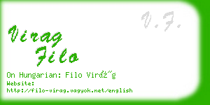 virag filo business card